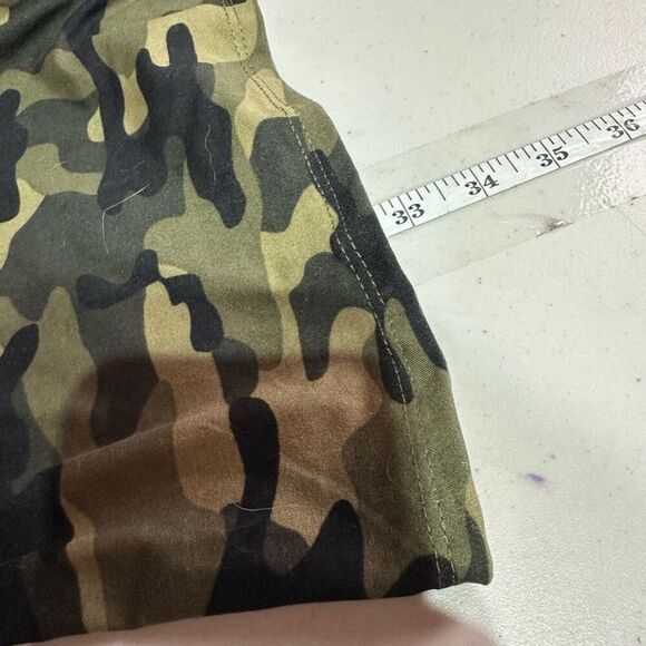 NWT White Birch Camo Camouflage High Waist Bell Bottom Flare Leggings Large Gree - Picture 9 of 13